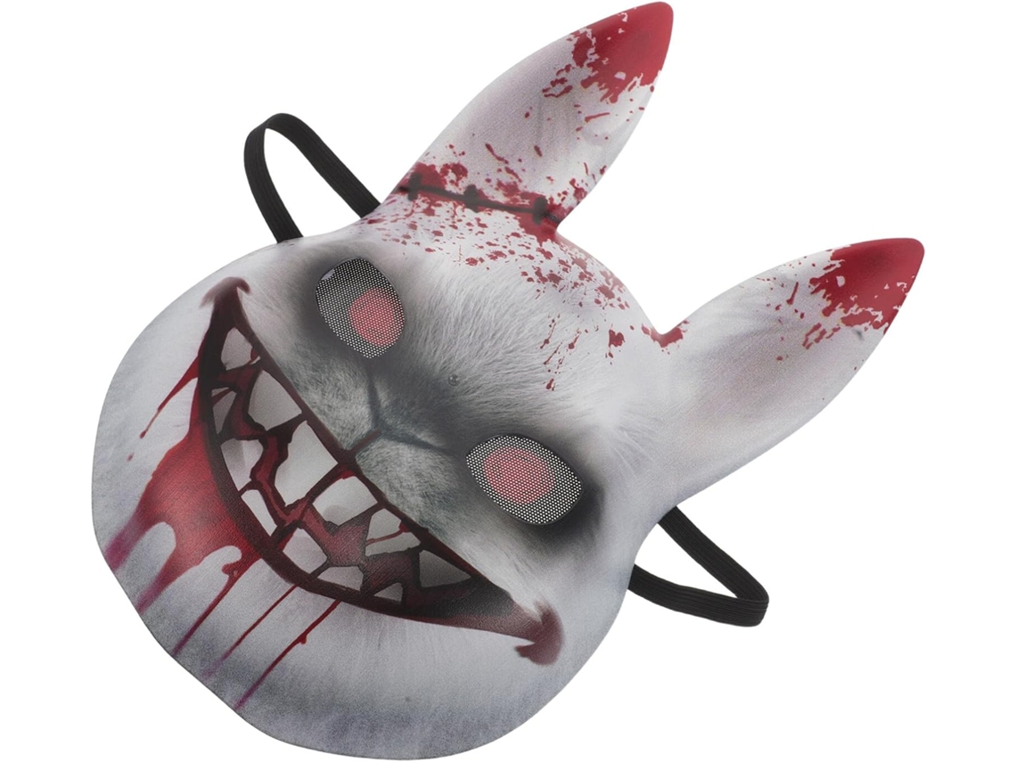 Máscara De Terror De Conejo Sangriento Para Adultos, Accesorio De Disfraz Aterrador Para Juegos.