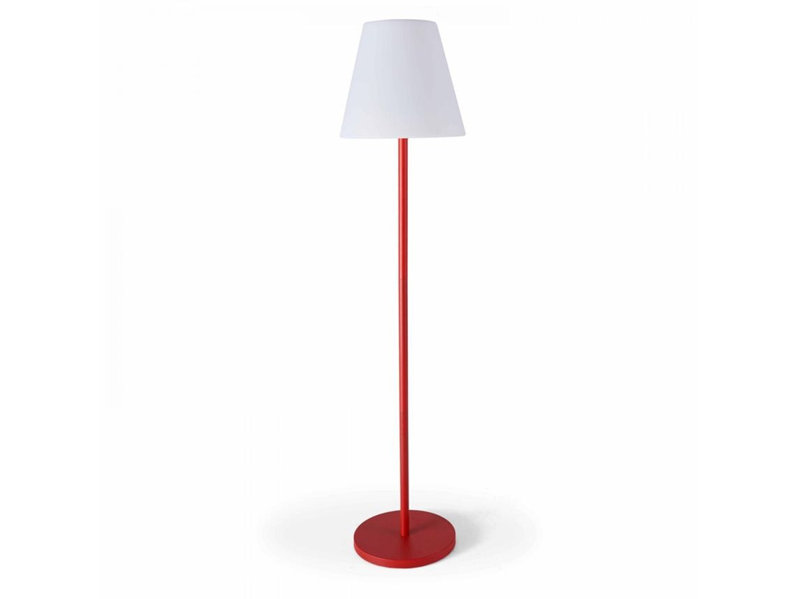 Lámpara De Pie De Acero Rojo