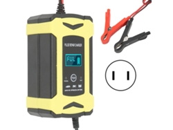 Cargador De Batería Inteligente Pulse De 12 V (110-240 V) Con Enchufe Estadounidense Y Ventilador De Refrigeración.