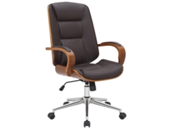 Silla de oficina CLP Yankton nogal/marrón