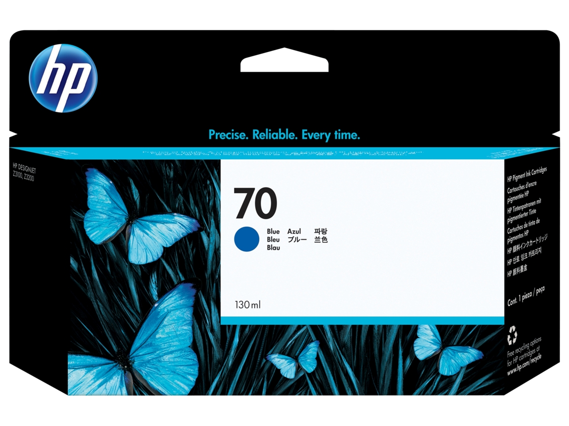 Cartucho de tinta HP 70 azul 130 ml