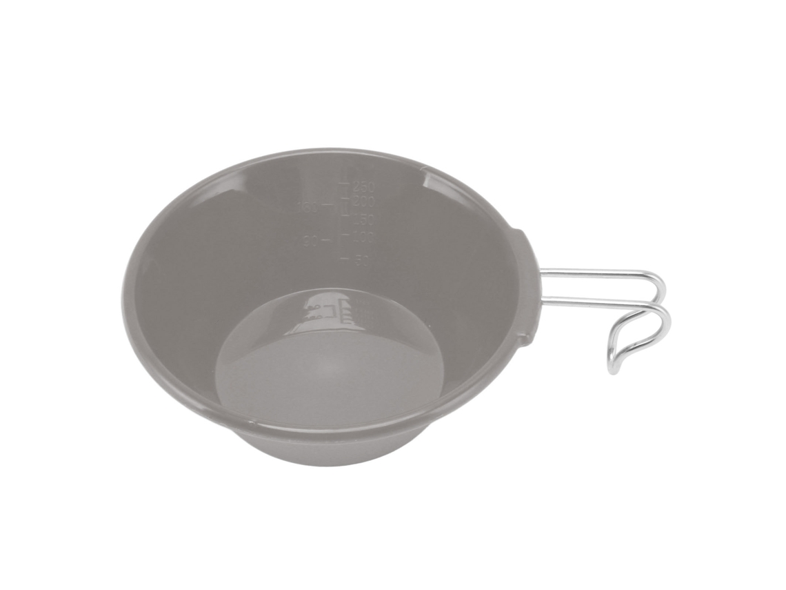 Taza/bol Portátil De Pbt Duradero De 250 Ml Para Mochileros, Ideal Para Acampar Y Hacer Senderismo - Gris