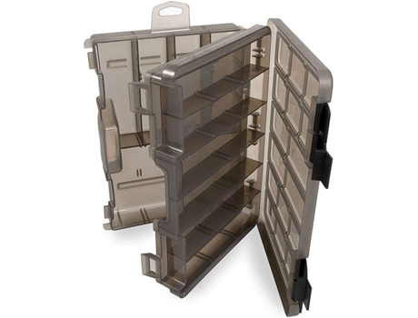 Caja de Almacenamiento LINEAEFFE Fishing Box With Sections Double Covers Gris (28 x 18 x 7 cm)