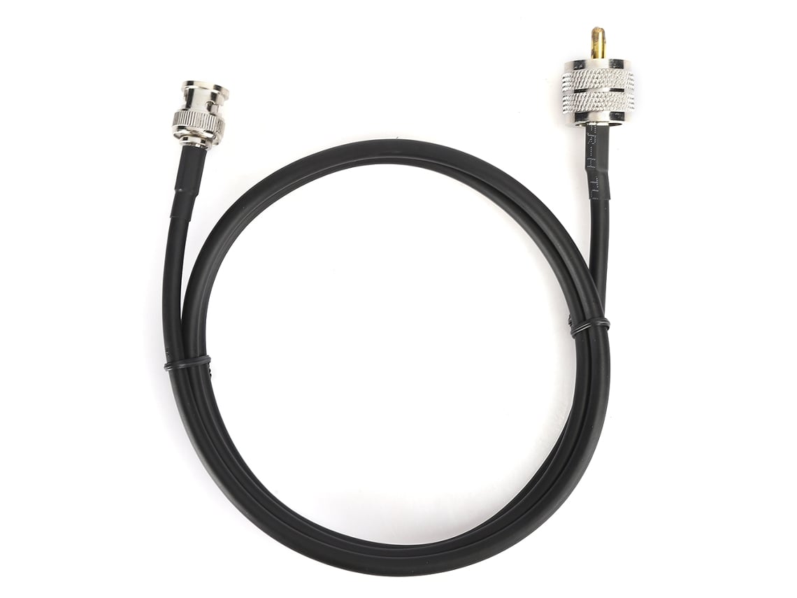 Cabo De Teste Coaxial Uhf Macho Pl259 Para Bnc Macho 1m Acessório De Rádio De Duas Vias Rg58 50ω