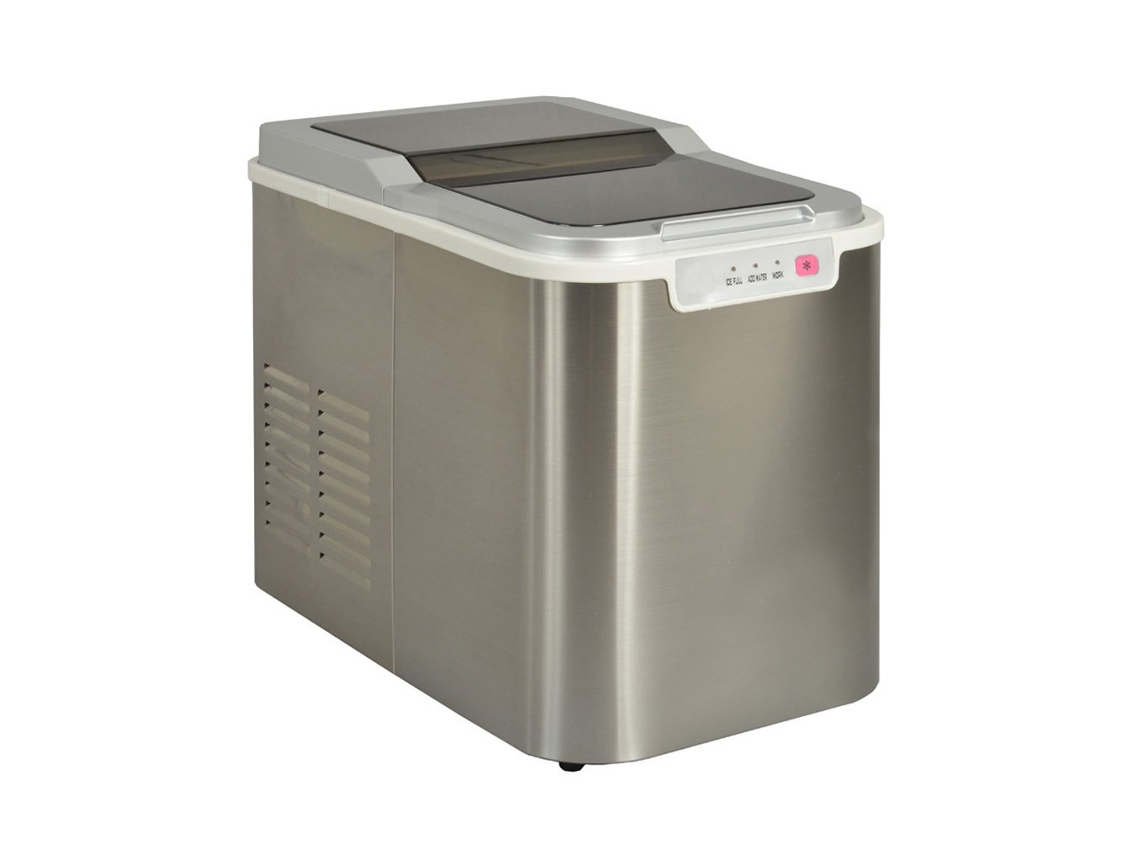 Máquina de Hielo KITCHEN CHEF Yt-E-005B1 con Limpieza Automática (140W - 12Kg / 24H - Acero Inoxidable)