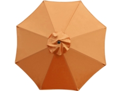 Tela de repuesto para sombrilla de exterior, 8 varillas, 3 metros, impermeable, protección UV, color naranja (sin soporte)