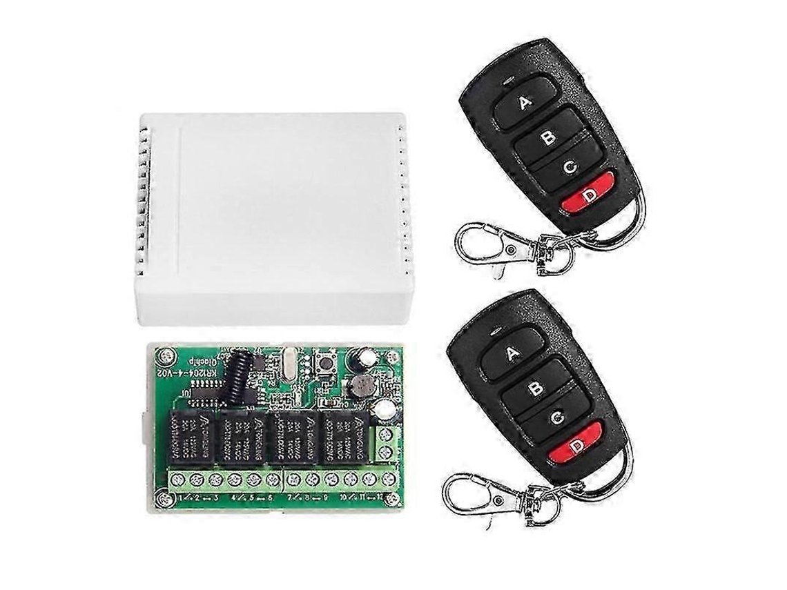 Módulo de control de relé de 4 vías, 4 canales, 12 V CC, 24 V CC, Vayotoy 433M