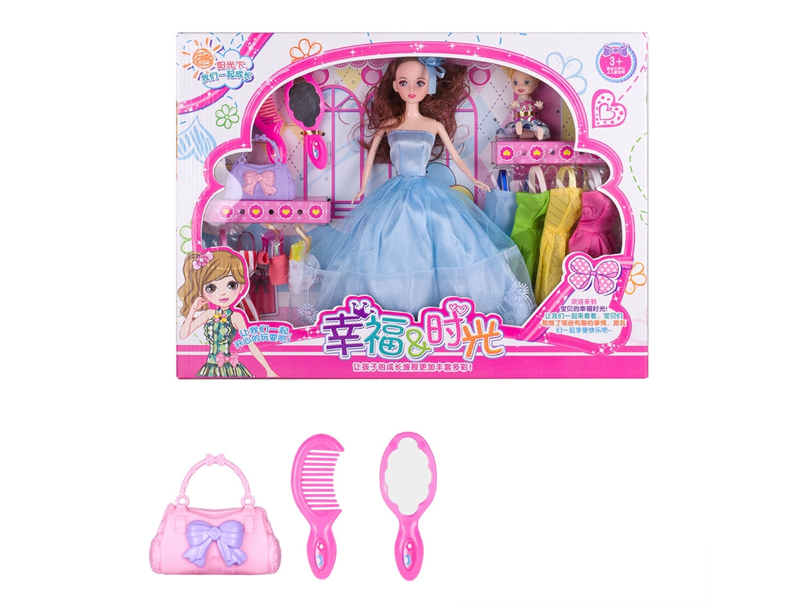 20du26 Set de Muñeca Princesa 44cm Kit de Vestir de Vinilo para Niñas Regalo de Jardín de Infantes