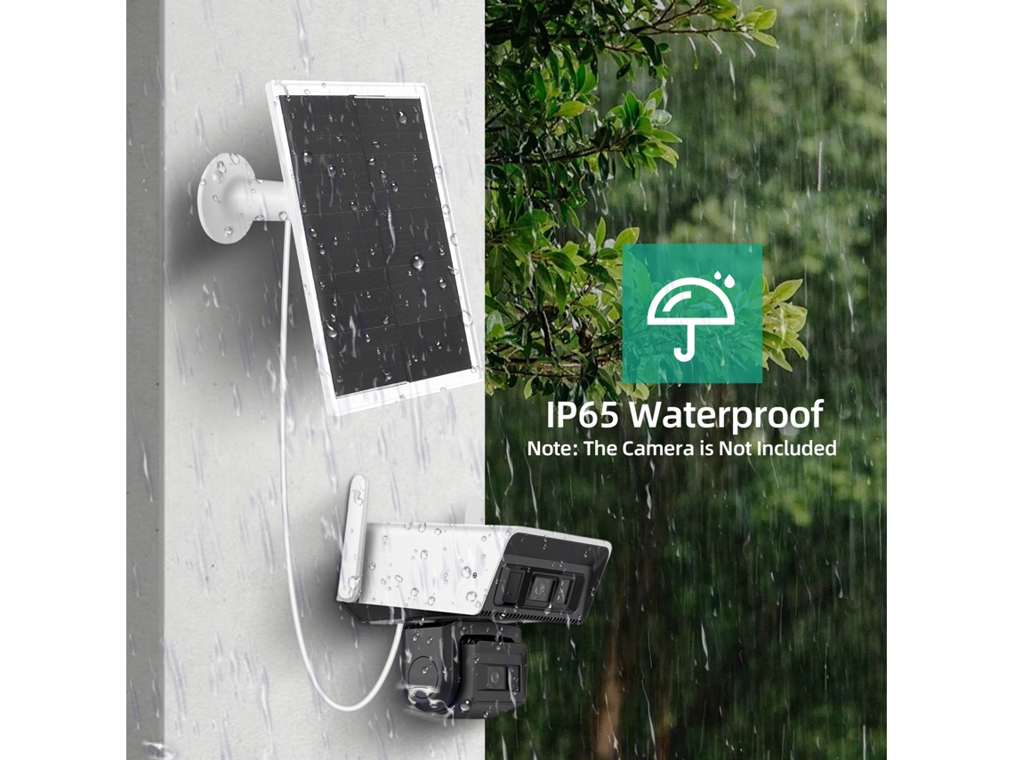 Panel solar de 10 W para cámara de seguridad micro USB de 5 V, IP65