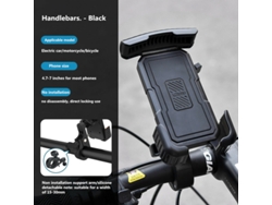 Negro Acrunu Soporte Teléfono Bicicleta 4.7-7" Anti-golpes Motocicleta Navegación Ciclismo 360° Rotación Montaje Manillar