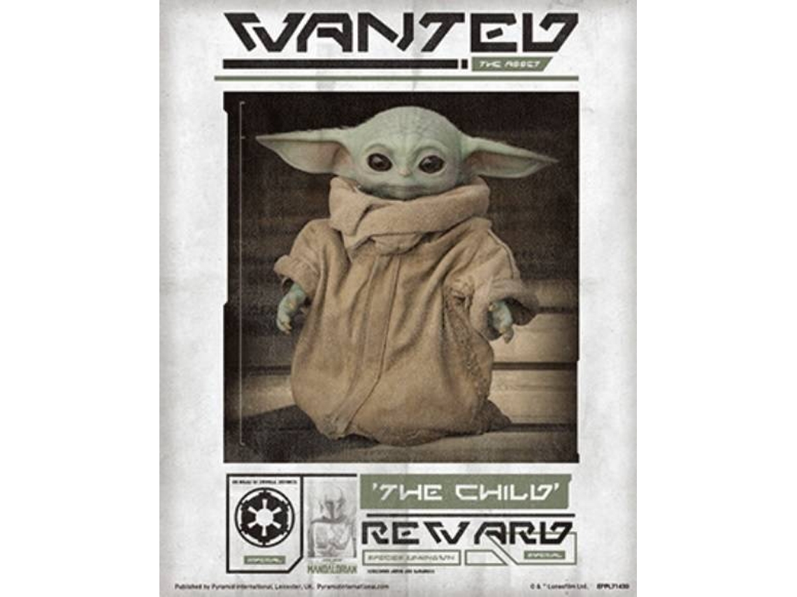 Poster 3D STAR WARS The Mandalorian - Wanted Baby Yoda