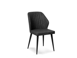 Conjunto de 4 Cadeiras de Jantar Estilo Industrial Cor Cinzento Ardósia Modelo Triana FURNITURE STYLE