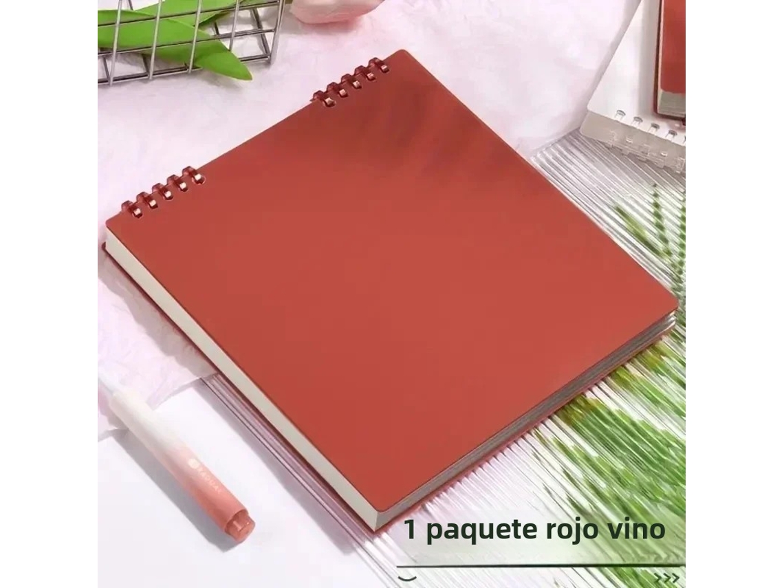 Cuadernos B5, agendas, cuadernos con pestañas, papelería, blocs de dibujo Mdug (rojo)