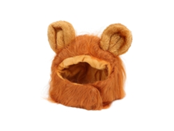 Gorro De León Para Gatos, Adorable Melena De León, Ropa Transpirable Y Ligera Para Mascotas, Marrón Claro.