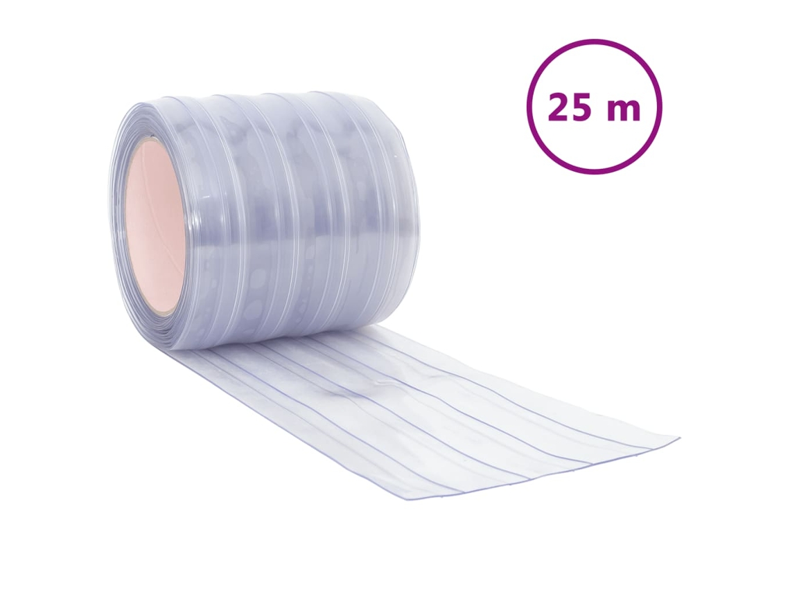 Maison Exclusive - Tira De Cortina Para Puertas Pvc Transparente 200x1,6 Mm 25 M