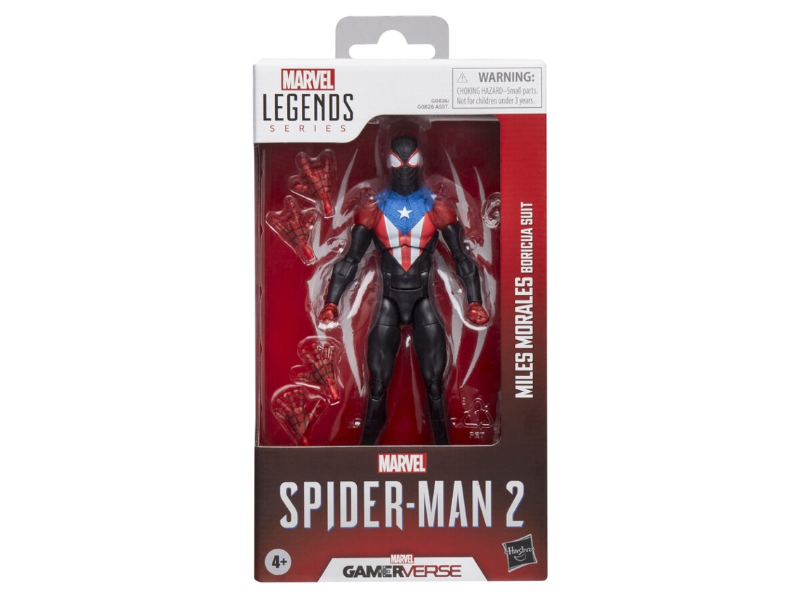 Figura Marvel Legends Spider Man 2 Miles Morales Traje Boricua 15cm Hasbro