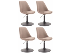 Juego de 4 sillas de comedor en tela CLP Maverick gris/negro.