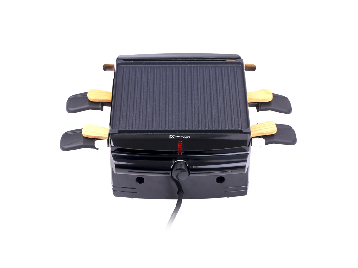 Parrilla eléctrica con mínima producción de humo y 4 bandejas para hornear