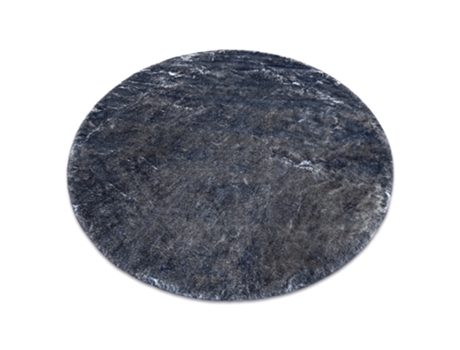 Alfombra de Lavado Moderna Lapin Círculo, Shaggy Antideslizante Marfil / Negro (koło 180 cm)