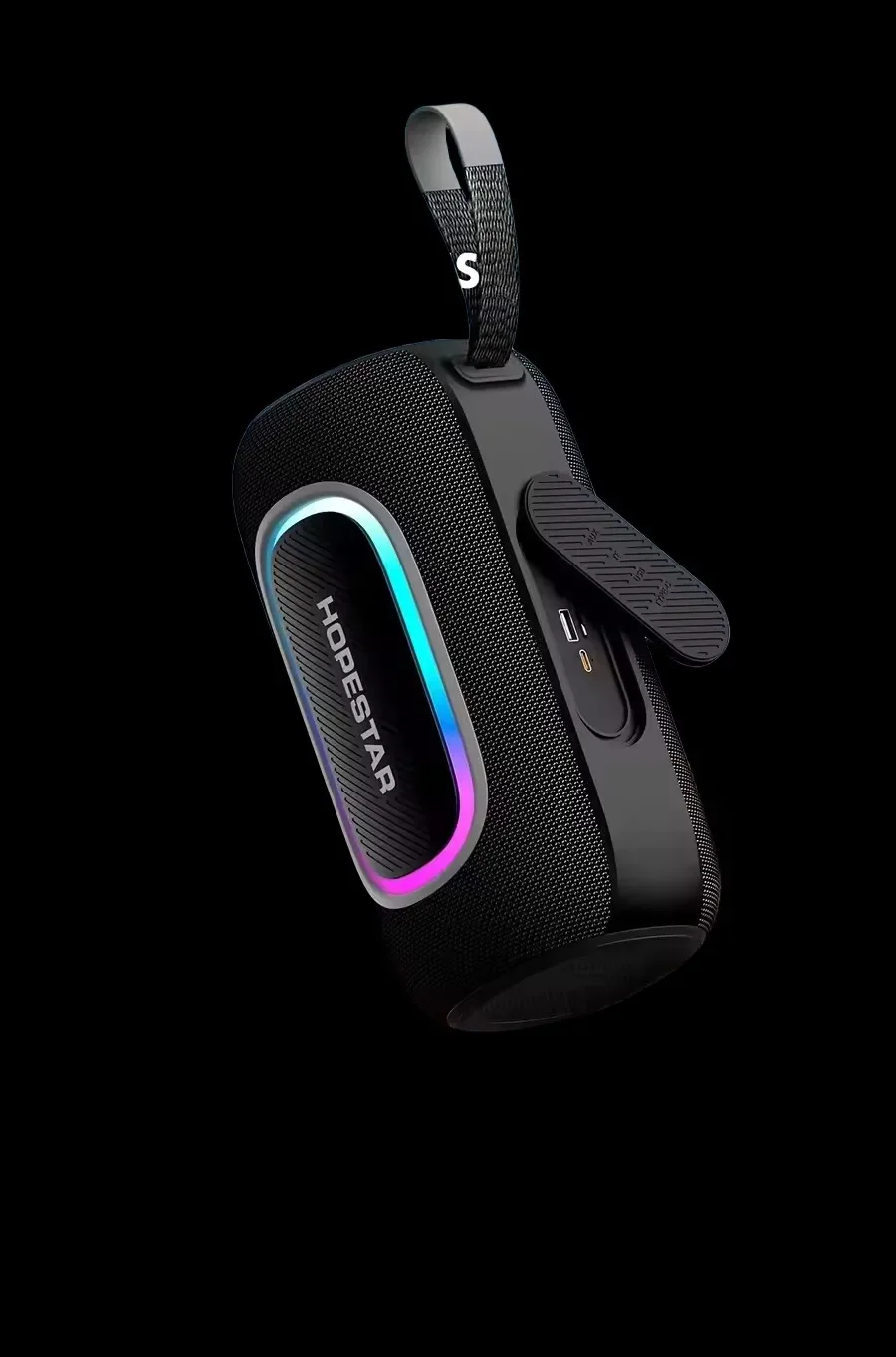 Altavoz Bluetooth Impermeable (negro) Con Funda De Silicona, 50 W De Potencia, Resistente Al Agua Para Uso Deportivo.