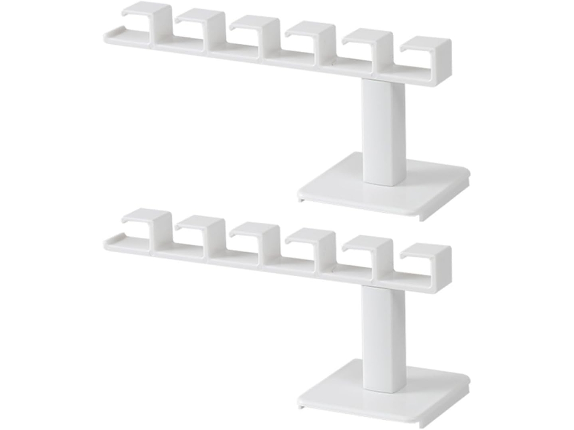 Juego 2 Ganchos Adhesivos Multifuncionales Plástico Abs Blanco Requieren Perforación Percheros Accesorios