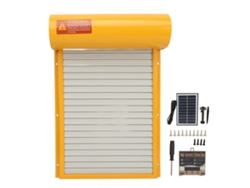 Puerta automática para gallinero, abridor de puerta automático con energía solar y temporizador para seguridad de gallinas.