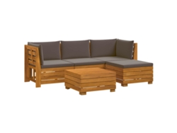 Maison Exclusive - Conjunto De Sofás De Exterior Con Cojín 5 Pieza Marrón