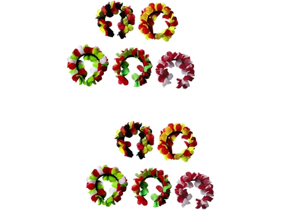 10 Piezas De Aros Para El Cabello Con Flores, Accesorios Hawaianos De Playa Para Mujeres, Decorativos Para Bodas Y