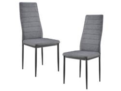 Conjunto de Cadeiras de Jantar [EN.CASA] Cinzento (Aço, 100 % poliéster - 96 x 43 x 52 cm)