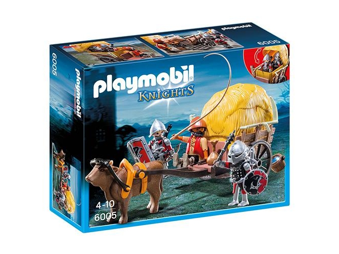 PLAYMOBIL Knights: Jinetes de halcón con carro de camuflaje - 6005 (Edad Mínima: 4)