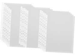 Juego de 200 sobres transparentes perforados para documentos, protectores de documentos reutilizables. SFUSHOS