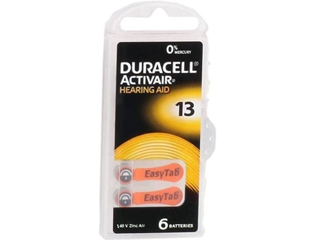 Pilas ApaRatón Auditivo DURACELL PR48 (6 Und)