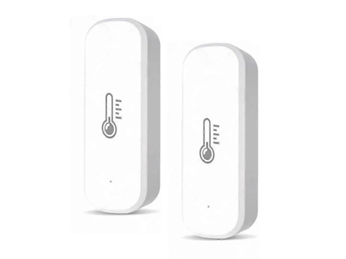 Sensor inteligente de temperatura y humedad Tuya Zigbee para exteriores, resistente al agua IP65, con monitorización remota y alertas a través de la aplicación.