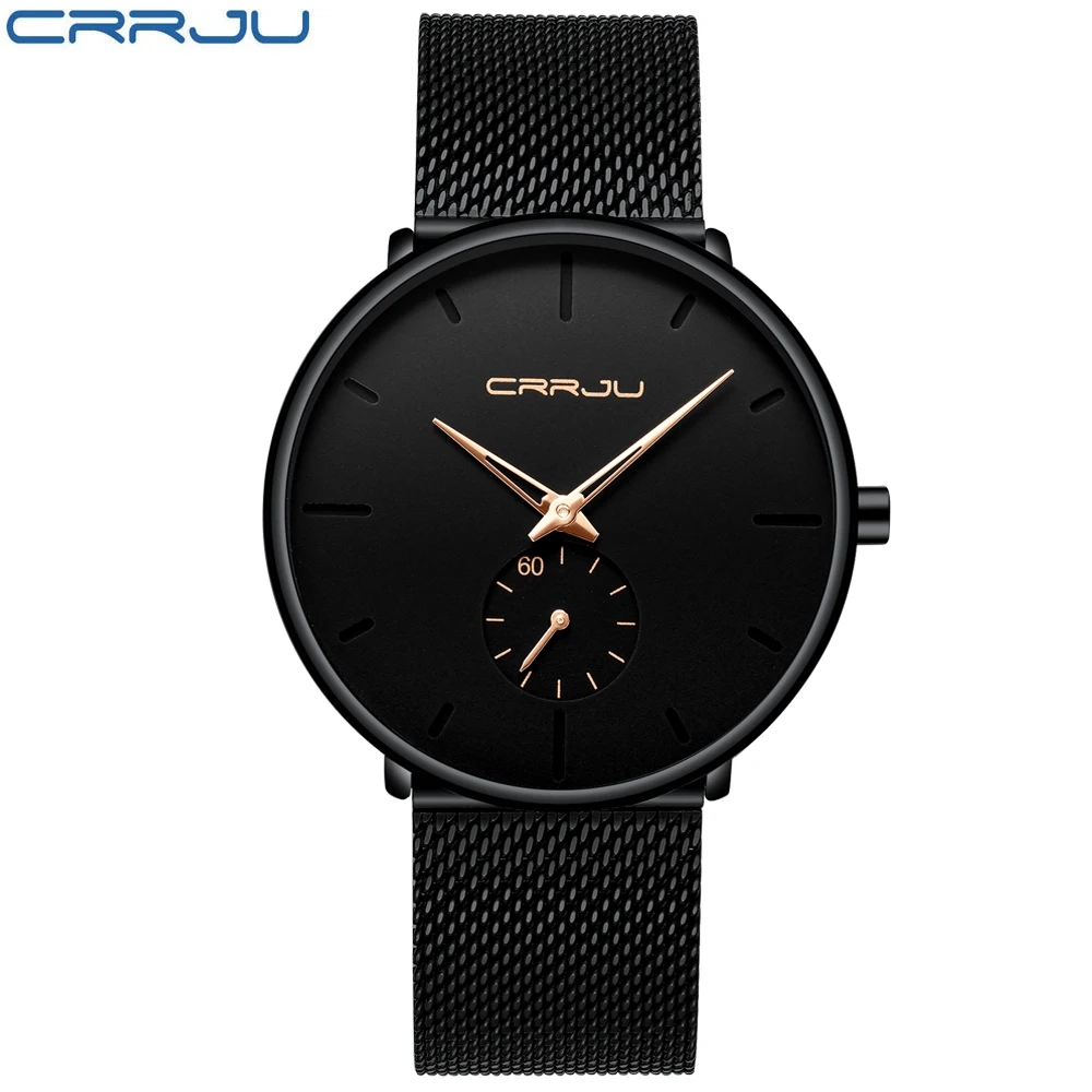 Elegante Reloj De Malla Ultrafina Resistente Al Agua Para Hombre Con Diseño Minimalista.