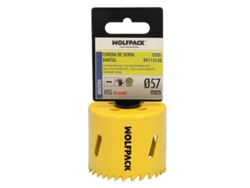 Corona Sierra Bimetal Ø 57 mm Templado Termico. Base Reforzada. Corona Madera. Broca Agujeros Madera. Acero. Hierro. Plasticos WOLFPACK LINEA PROFESIONAL LINEA PROFESIONAL