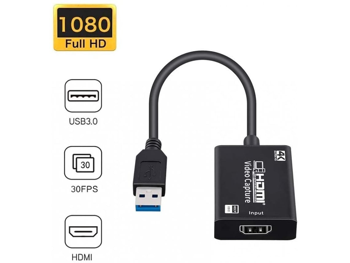 Tarjeta/grabadora De Vídeo 4k Hdmi Usb 3.0/2.0, Compatible Con Portátiles Y Estaciones De Acoplamiento Multimedia.