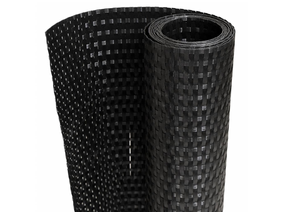 Toldo para balcón ratán sintético negro VIDAXL (500x90 cm)