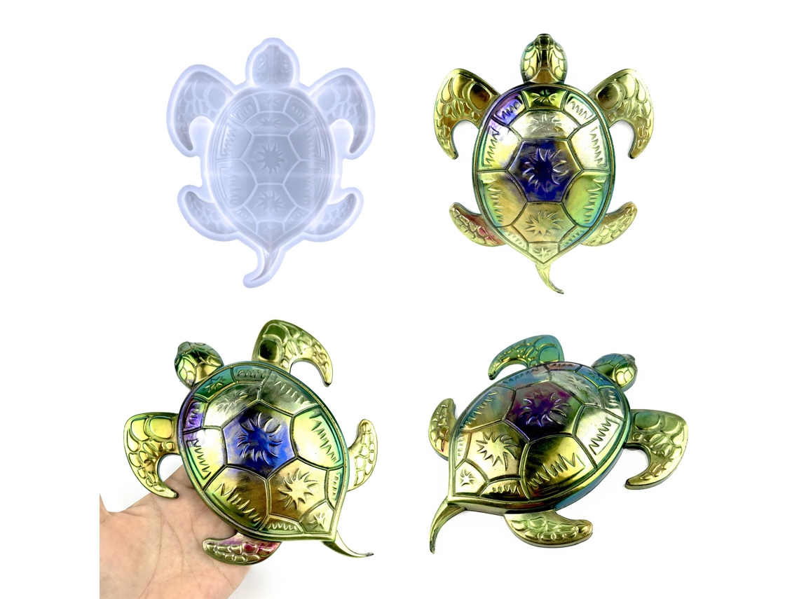 Molde de silicona estilo tortuga C para resina epoxi casera