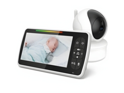 Sm650 Vigilabebés Cámara Ajustable Con Pantalla De 5 Pulgadas E Intercomunicador De Dos Vías Con Visión Nocturna Por Infrarrojos Szsmart