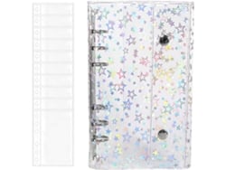 Cubiertas para carpetas | Carpeta organizadora con estampado de estrellas, hojas sueltas, ideal para la familia, estudiantes,