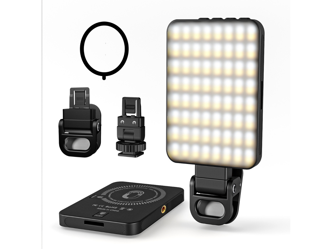 Sstrwgood Luz De Relleno Led Magnética De Bolsillo Con 3 Modos Y 10 Niveles, Para Móvil, Portátil Y Tableta