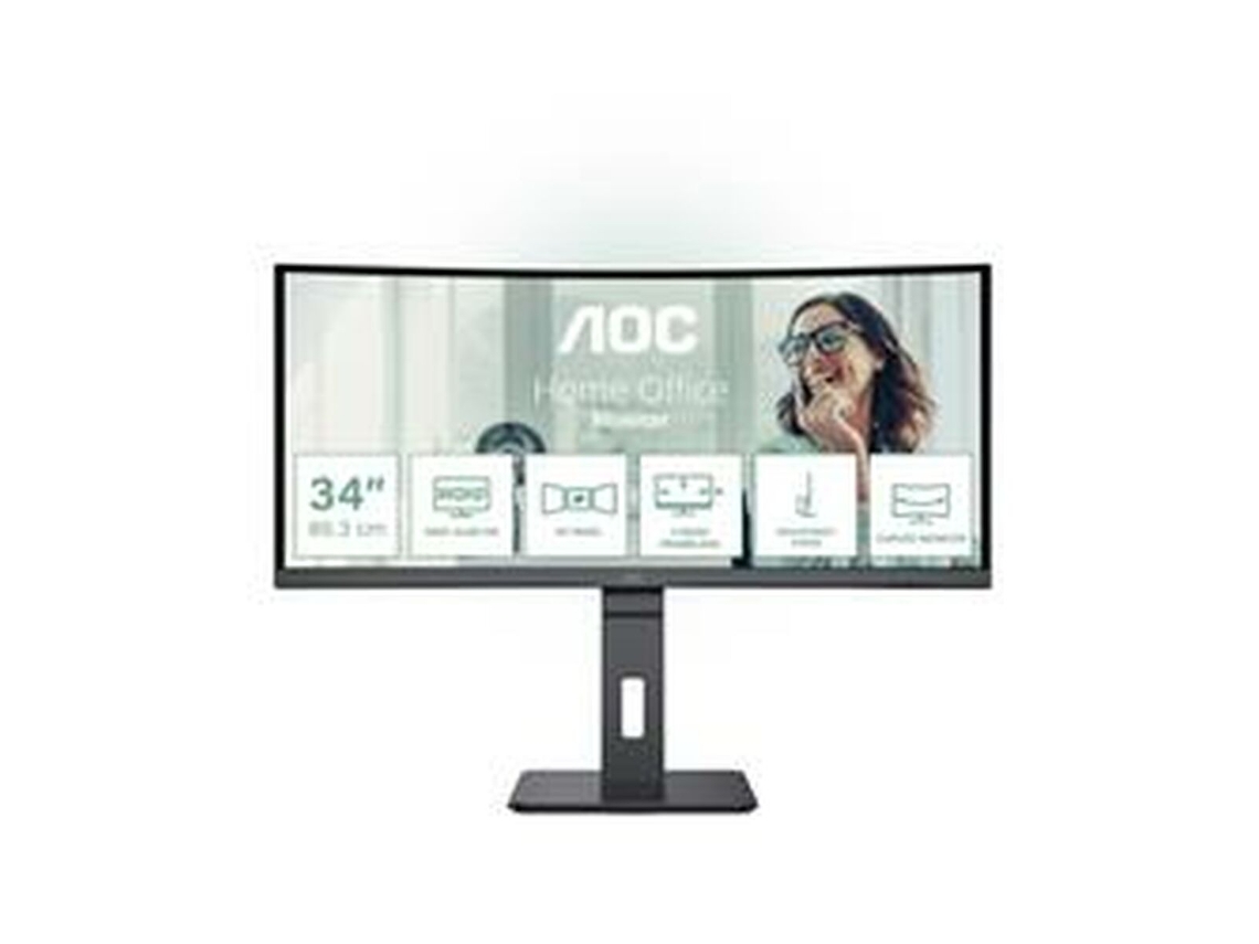Monitor AOC CU34P3CV (Negro - LED - VA - Flicker free - 34" - UltraWide Quad HD - Wide Quad HD - 4 ms)