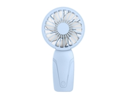 Ventilador Portátil Recarregável De 600mah Com 3 Velocidades, Silencioso E Ideal Para Uso Externo, Na Cor Branca.