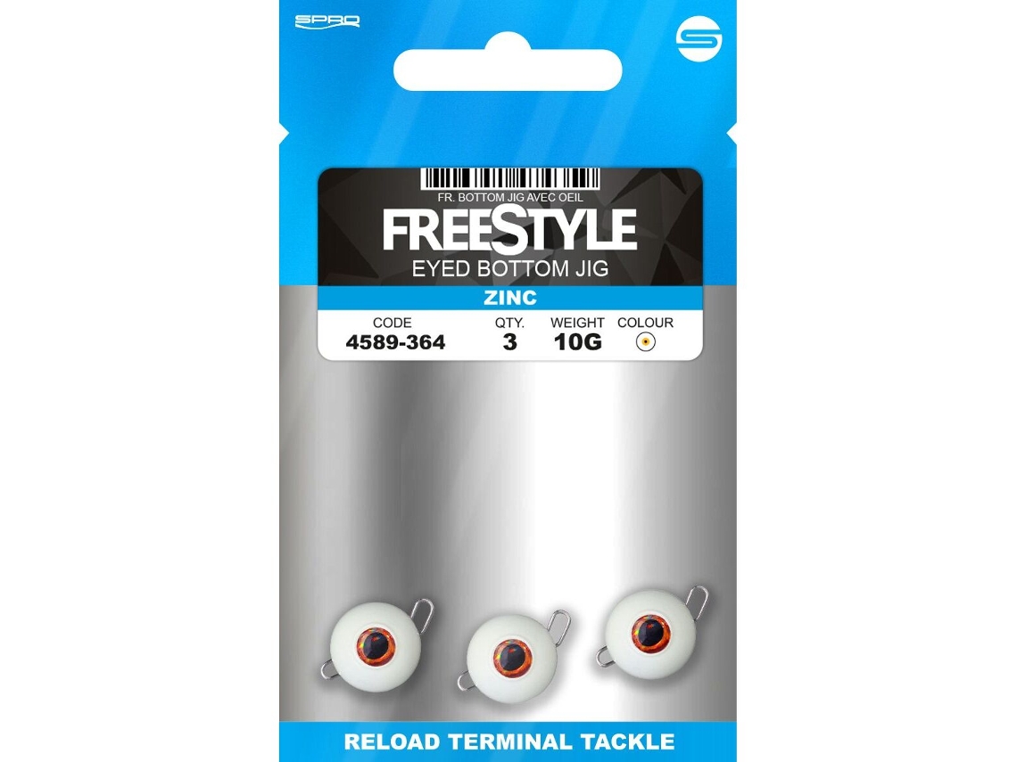 Juego de 3 cabezas de plomo FREESTYLE Eyed Bottom Jigs 14 g