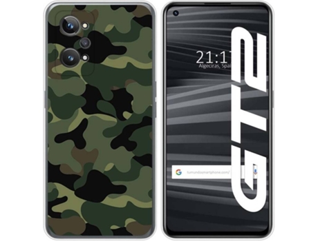 Carcasa para Realme GT 2 5G TUMUNDOSMARTPHONE Dibujos Camuflaje Multicolor