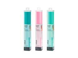 3 vinilos permanentes CRICUT 91 x 33 cm - aqua, menta, rosa claro