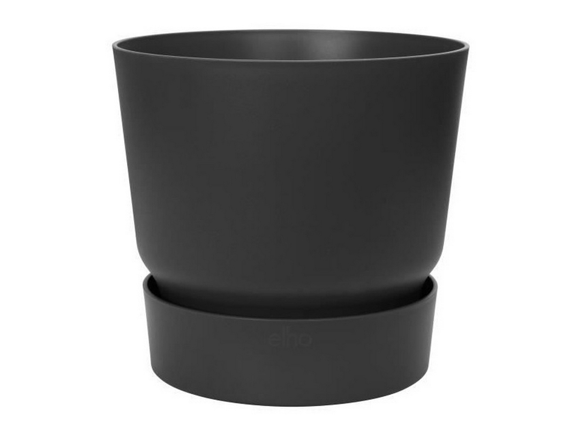 Maceta Elho Greenville Redondo Negro Plástico (Ø 39 x 36,8 cm)
