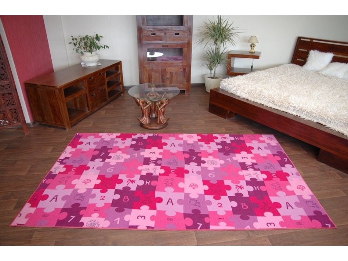 Alfombra Infantil Puzle Violeta (300 x 600 cm)