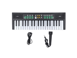 Teclado de piano electrónico portátil Walshlxq para niños, 37 teclas con micrófono, instrumento musical educativo para niños.