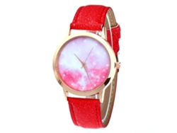 Reloj De Cuarzo Elegante Y Casual Para Hombre Regalo Moda Rojo Brillante